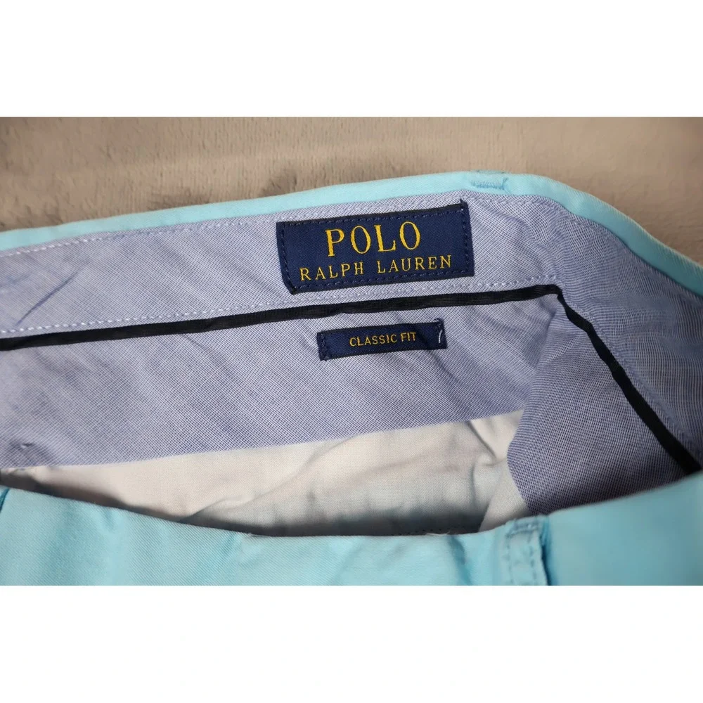 Polo Ralph Lauren Mens Classic Fit Chino Shorts Light Blue Size 32